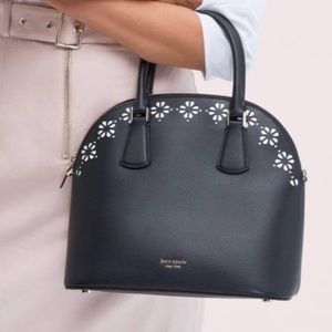 NWOT Black Sylvia Perforated Purse